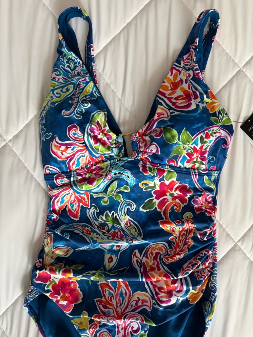 Lauren Ralph Lauren Blue Floral women’s One-Piece (runs small)
